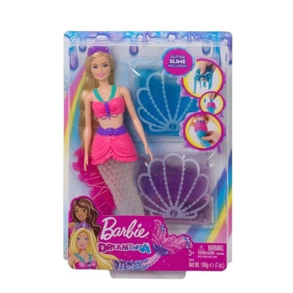 Barbie Dreamtopia Slime Mermaid Doll with 2 Slime Packets